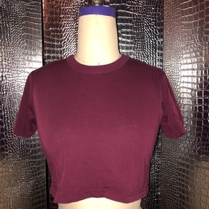 Burgundy crop top